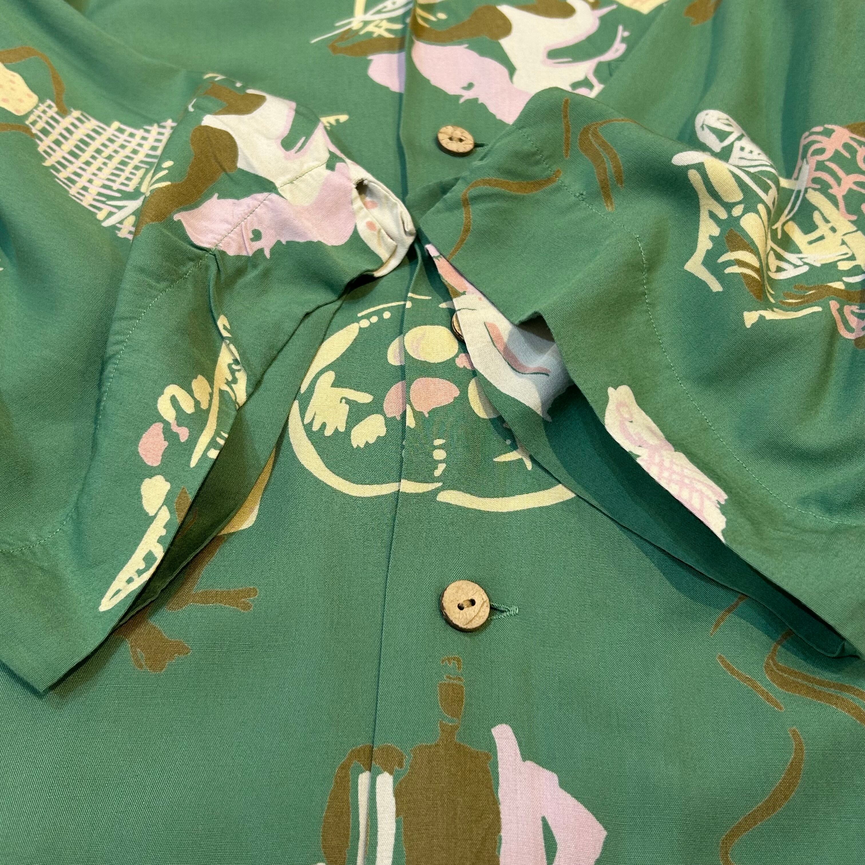 POLO by Ralph Lauren 90’s 開襟アロハシャツ 緑 POLO by Ralph Lauren 90's 開襟アロハシャツ 緑