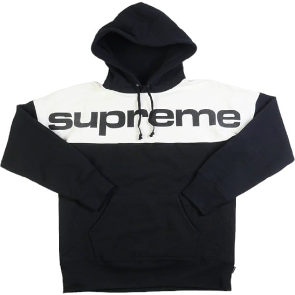 supreme blocked hooded sweatshirt