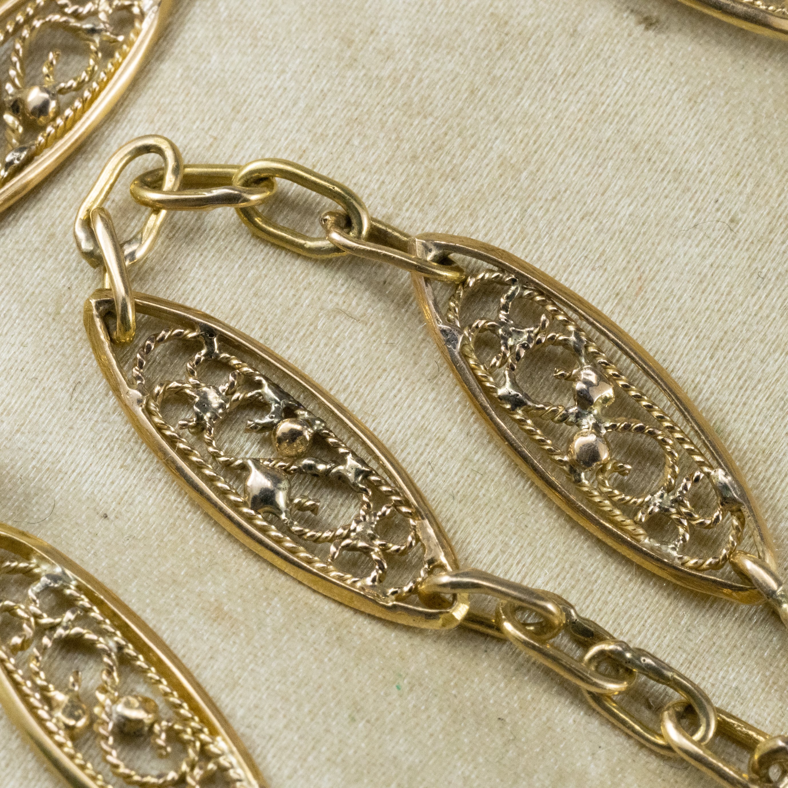 希少品 1920年代 フランス 彫金プレス金型 アクエリアス 貴重】フランス アンティーク フィリグリー 金線細工 セミロング