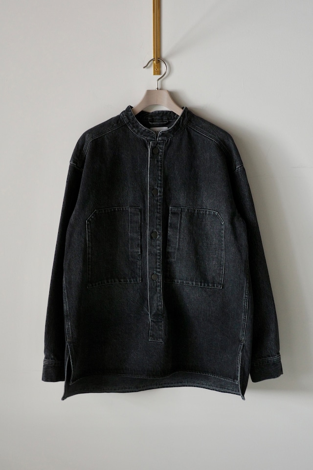 TANAKA 【POPOVER WORKSHIRT -BLACK-】