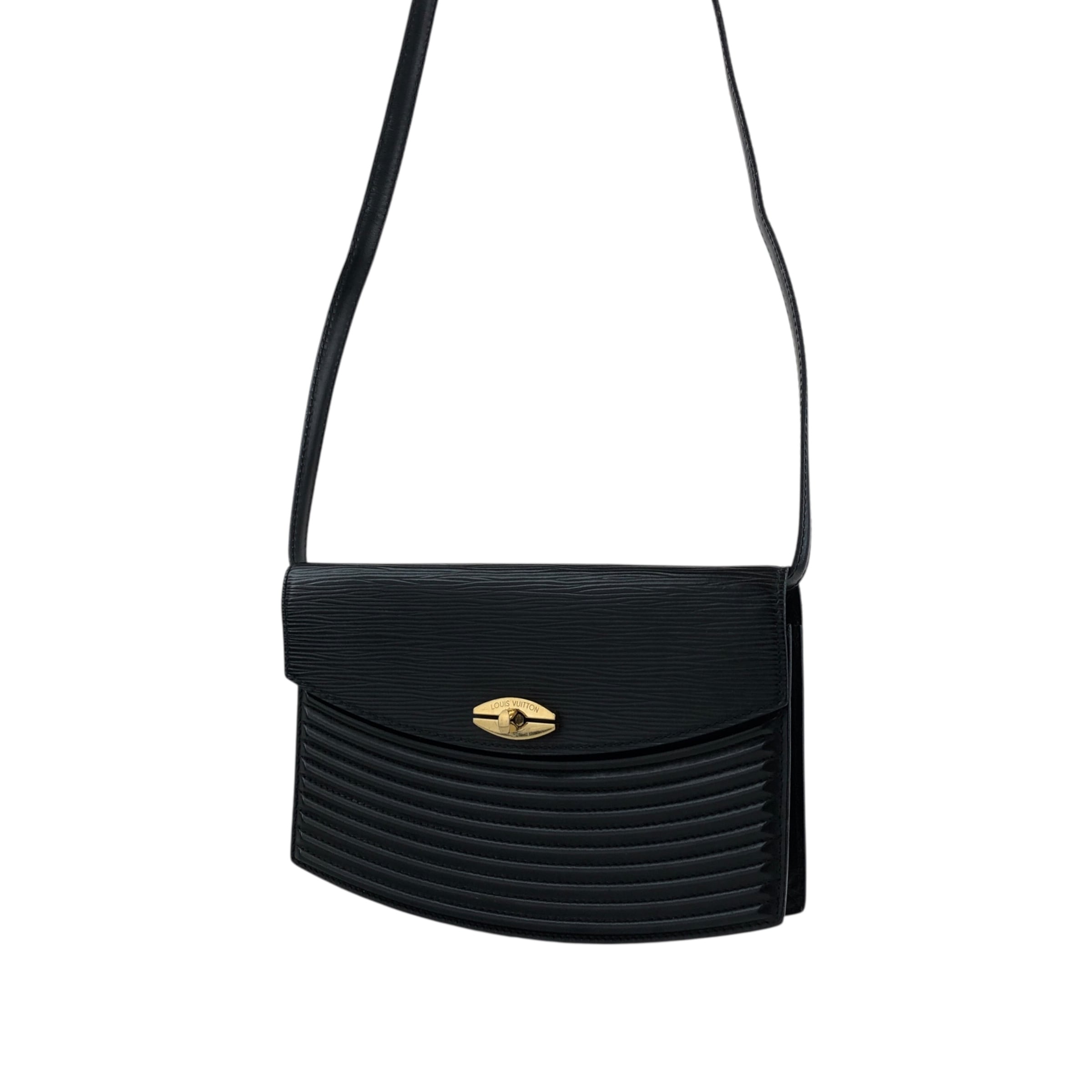 LOUIS VUITTON ルイヴィトン エピ ショルダーバッグ ブラック ターン