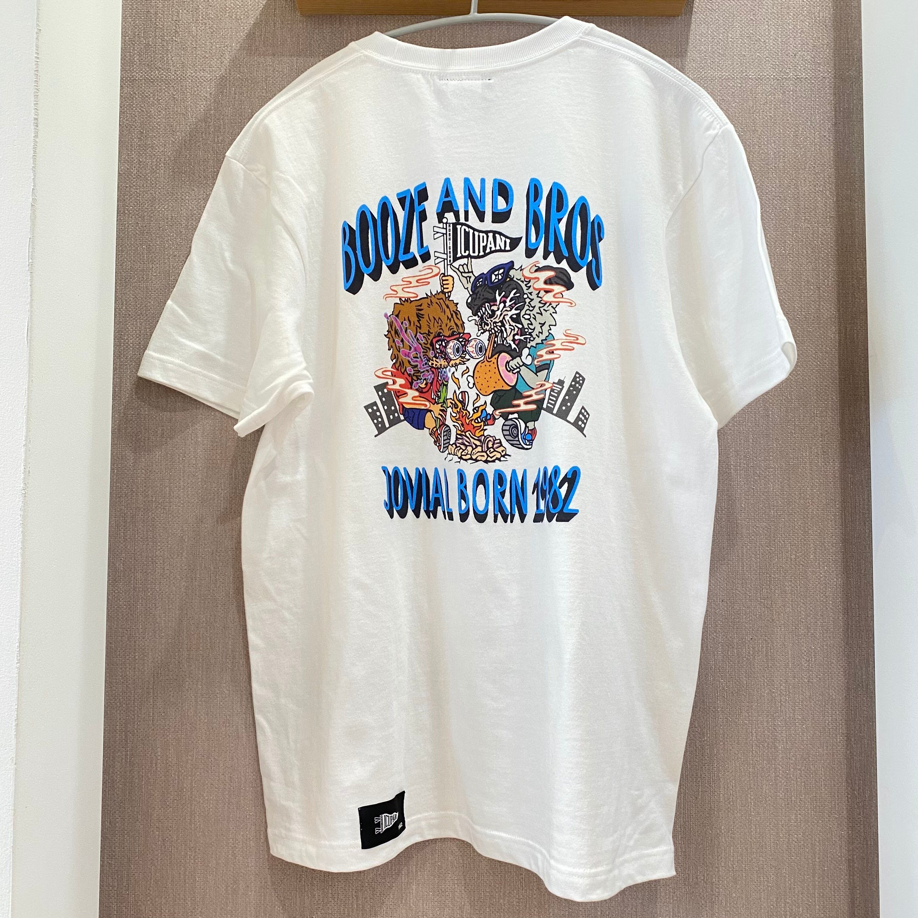 ICUPANI】オリジナルデザイン クレイジードッグTシャツ ホワイト