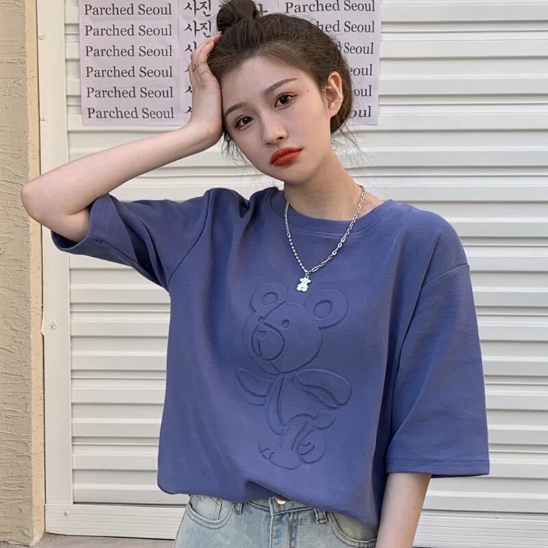 プリント柄Tシャツ サマールーズプルオーバー トップス 夏物 試着室23706760277