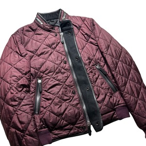 BURBERRY PROSUM burgundy nylon quilting jacket