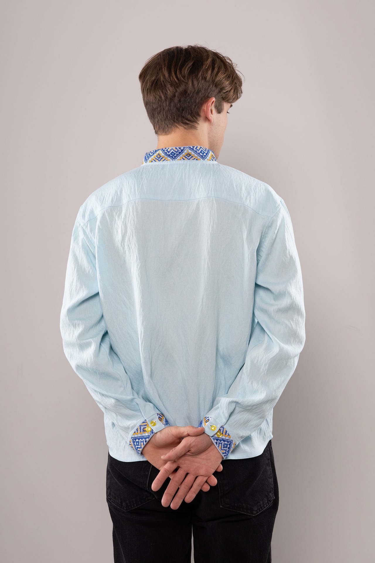 ウクライナ刺繍ヴィシヴァンカ　クロスステッチ手刺繍　XLサイズ　メンズ - 3