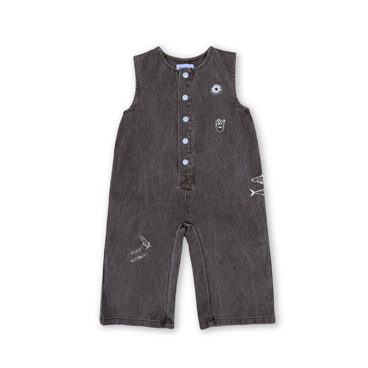 《即納》GROWN/ Fishy Business Denim Jumpsuit - Ash