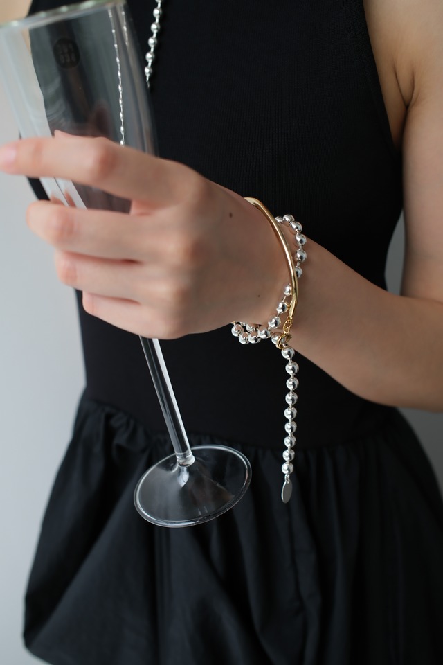 Sea'ds Mara Combination ball chain Bracelet　mix / Silver