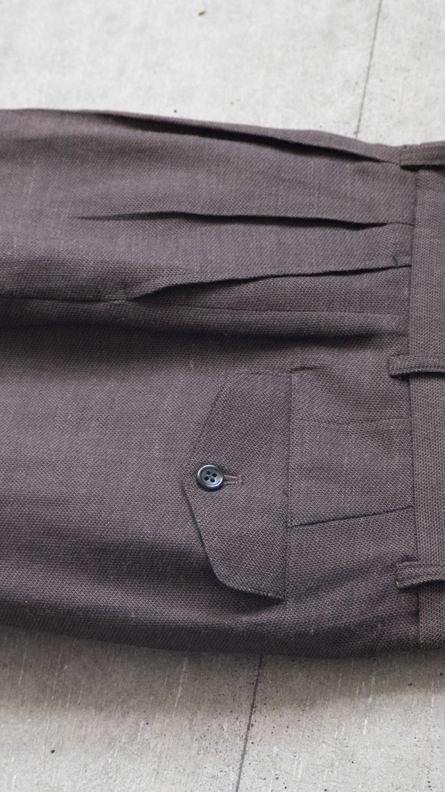 "NINE THREE QUARTER" 1990s Wool linen trousers