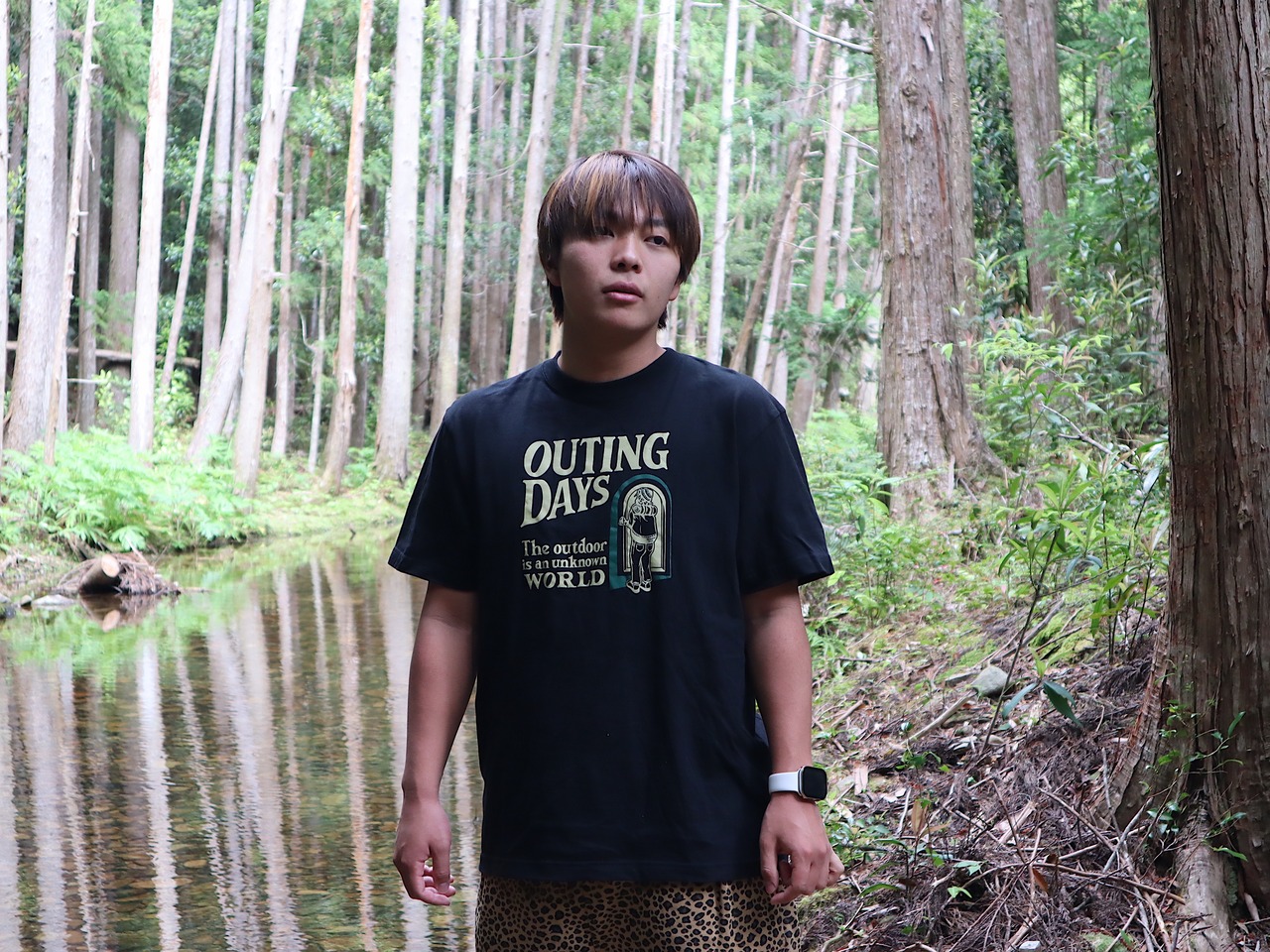 T-shirt / Tobira［ブラック&ホワイト］