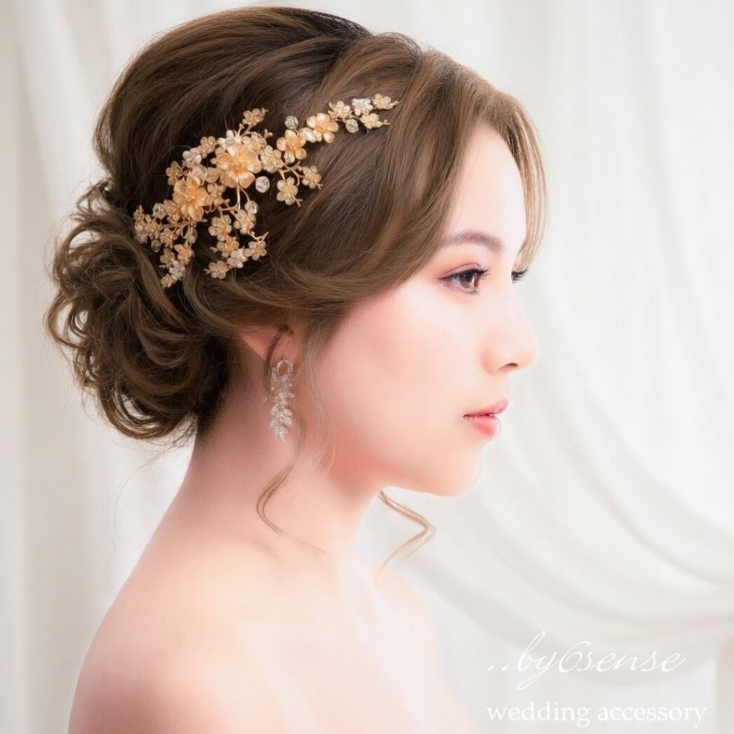 La Briller doré bouquet/ラブリエ ドレ ブーケ/ウェディングヘッドドレス・ウェディングヘアアクセサリー (hd0099)