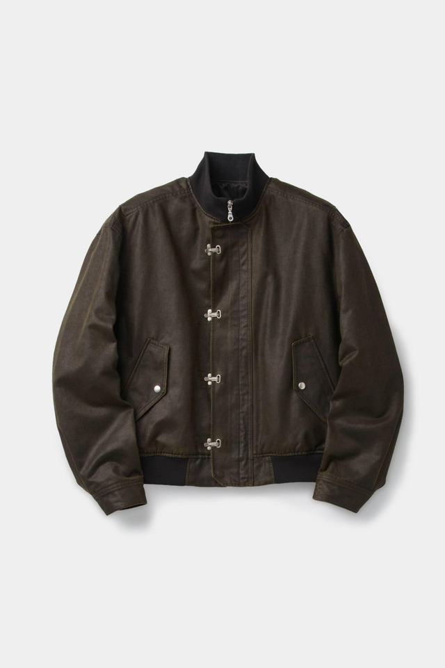[COOR] Washed Soft Feel Deck Hook Bomber Jacket (Washed Brown) 正規品 韓国ブランド 韓国通販 韓国代行 韓国ファッション クール クーア クアー 日本 店舗