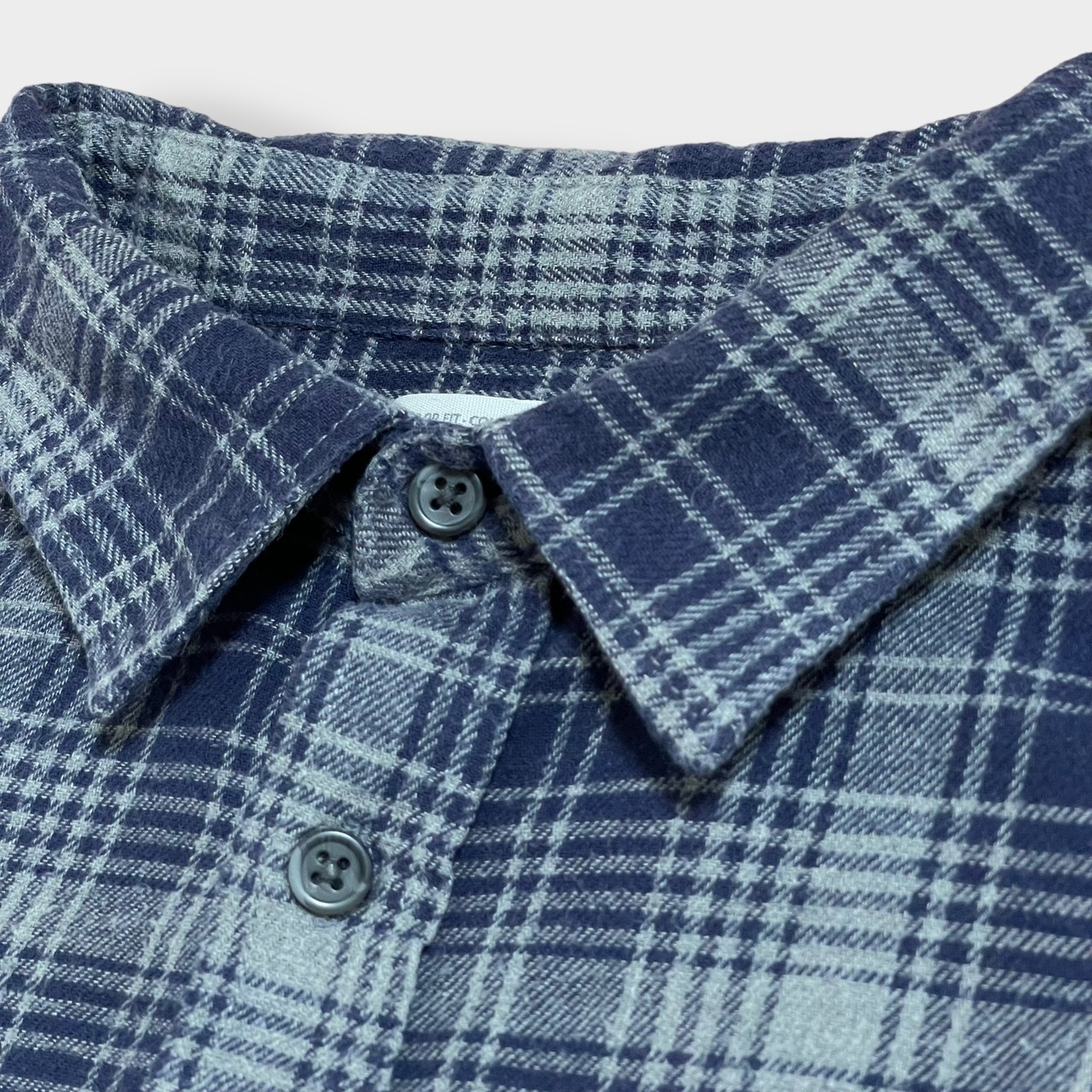 【OLD NAVY】フランネルシャツ ライトネル ネルシャツ 長袖 チェック フラップポケット カジュアルシャツ L オールドネイビー US古着