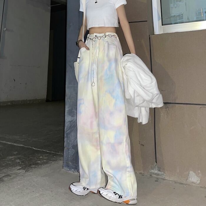 スタイルサマールーズカジュアルパンツ ジーンズ ストリート かわいい 夏物 ケッペル55727528304