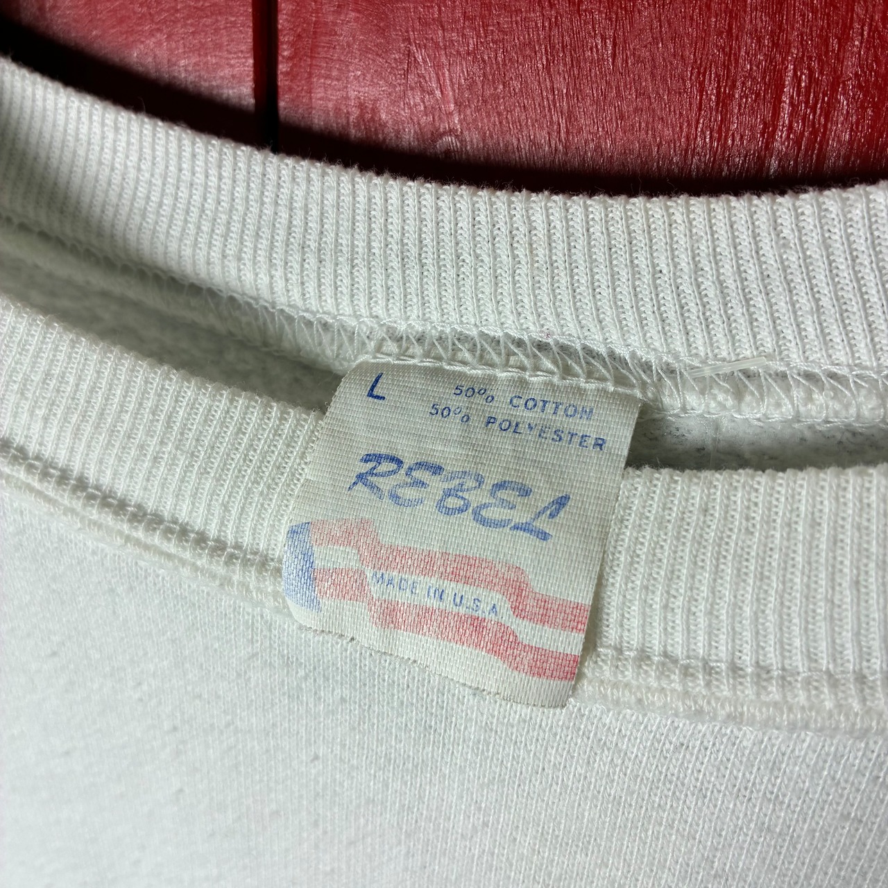 80s USA製 ヴィンテージラグランスウェット 犬×ビール 発泡プリント