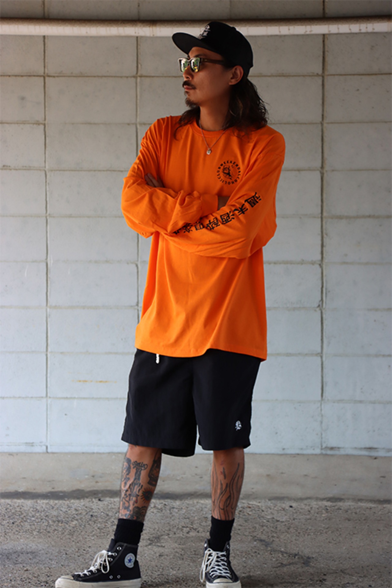 SLINK (スリンク) "WEEKEND ALCOHOLIC CLUB "KANJI" L/S Tee"(ORG)