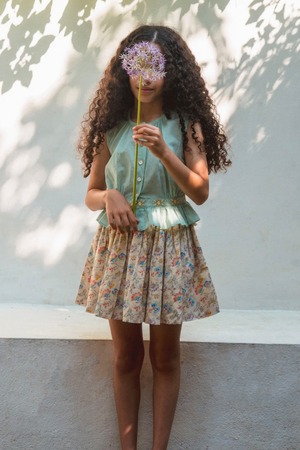 Lali/CORSET COVER TOP - MINT EMBROIDERY