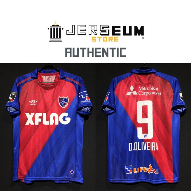 2019】 / FC Tokyo（H） / Condition：Preowned / Grade：8 / Size：M-L（JPN） / No.9  D. OLIVEIRA / Authentic | Jerseum Store