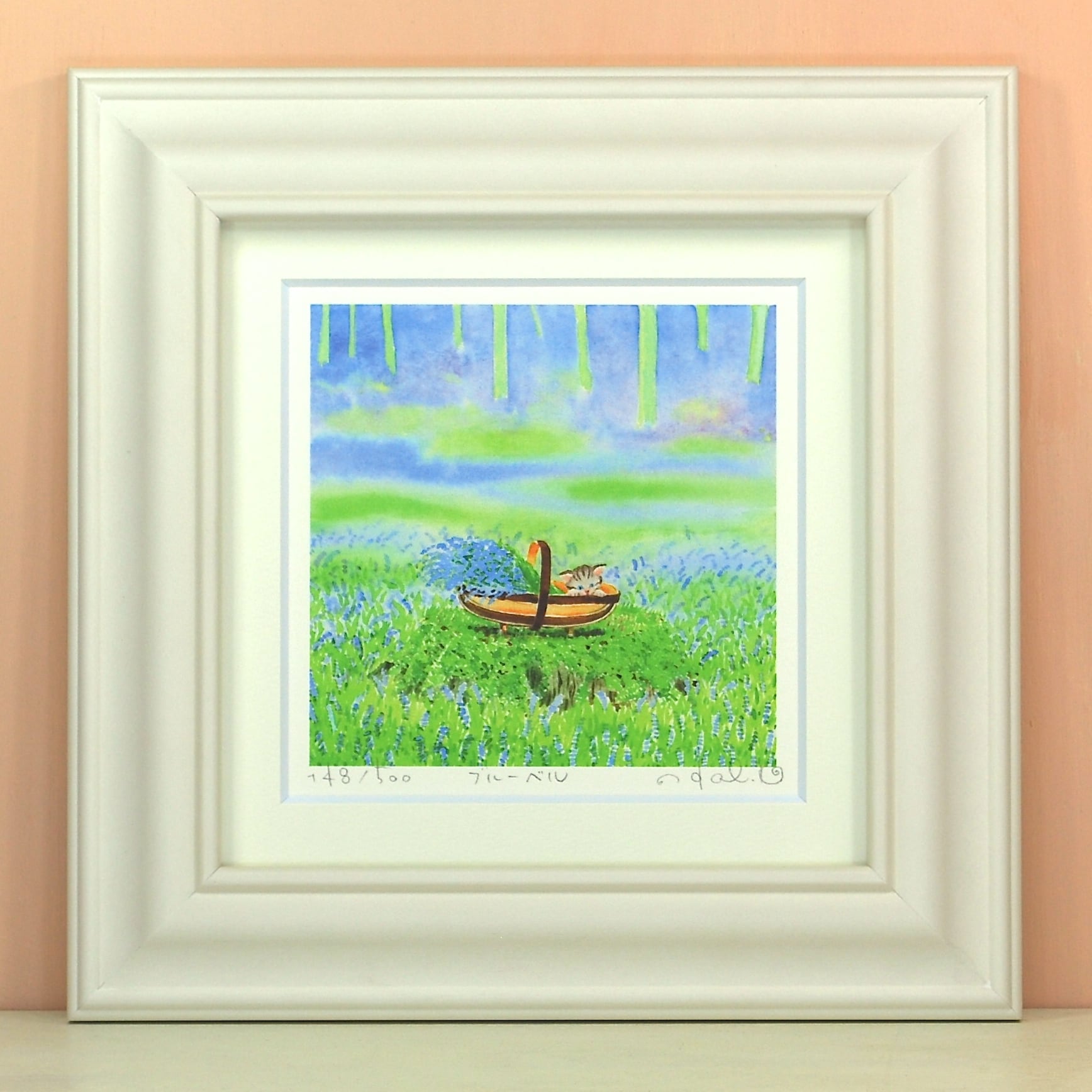 栗乃木ハルミ「ブルーベル」 bタイプ 絵画・ 額入りアート