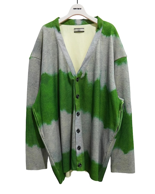 【24SS】NONTOKYO ノントーキョー / PRINT RIB BIG CARDIGAN  (GREEN)