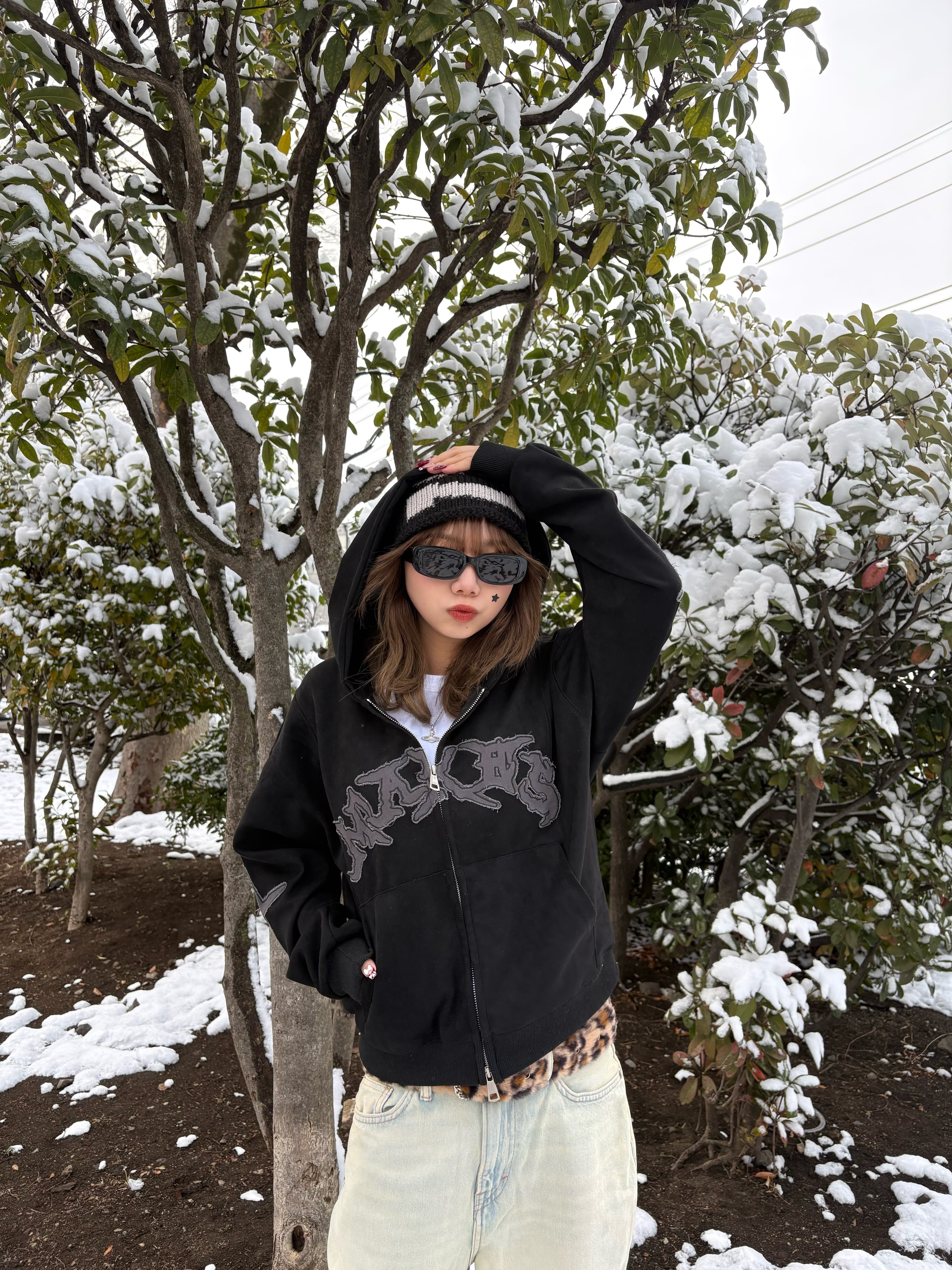 ストリートパーカー（ブラック） el1195 | elev fashion store