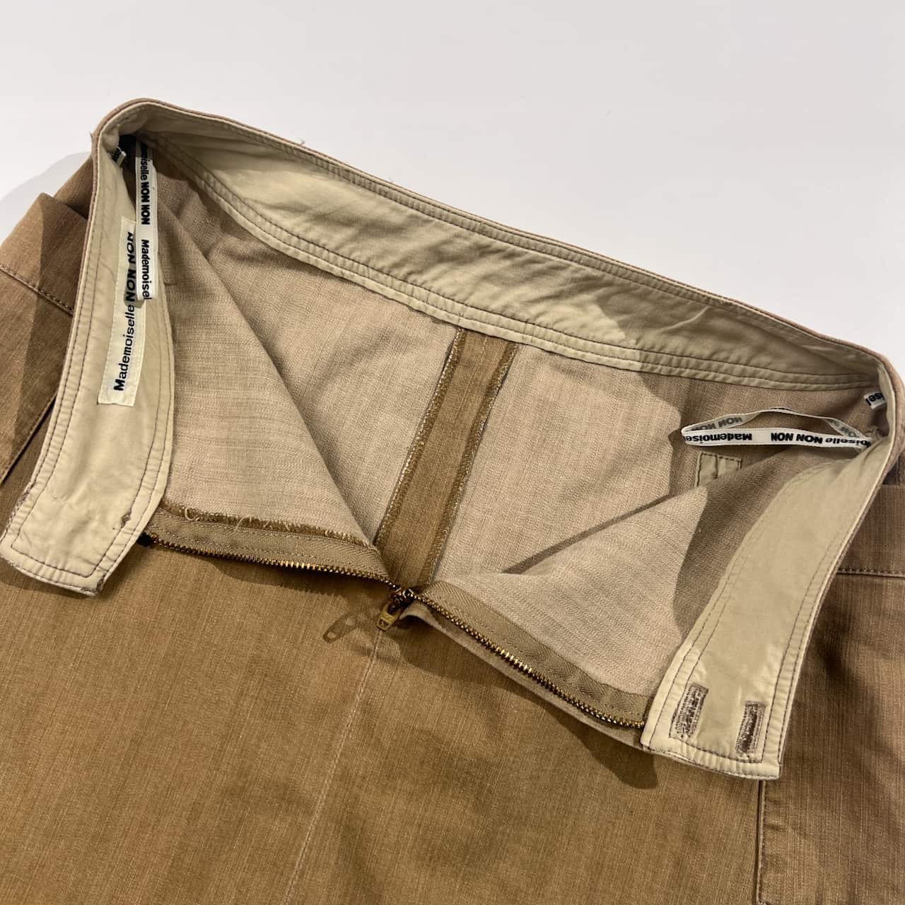Mademoiselle NON NON マドモアゼルノンノ 台形スカート 36/ベージュ レディース