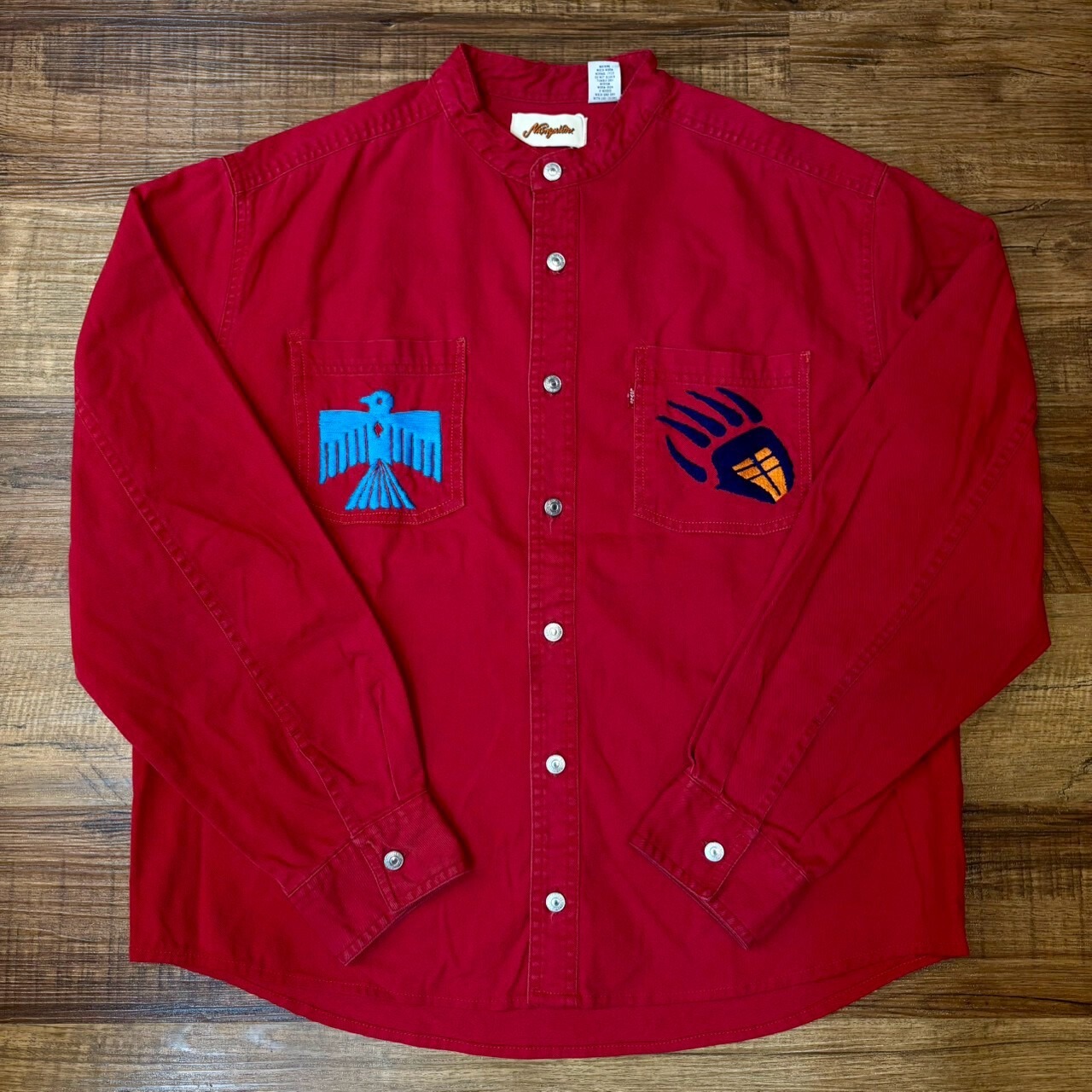 ナスングワム【Nasngwam】Indian motif Denim Shirt　Lサイズ - 1