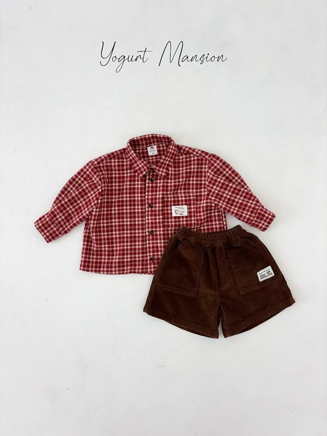 韓国子供服 / 26Autumn / 〖取寄〗Yogurt Mansion / Yomi シャツ / キッズ服 *XS~JM*