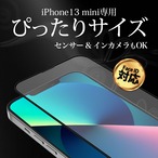 Hy+ iPhone13 mini フィルム ガラスフィルム W硬化製法 一般ガラスの3倍強度 全面保護 全面吸着 日本産ガラス使用 厚み0.33mm ブラック