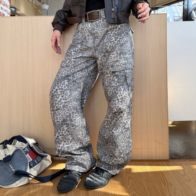レオパードワイドカーゴパンツ R00910