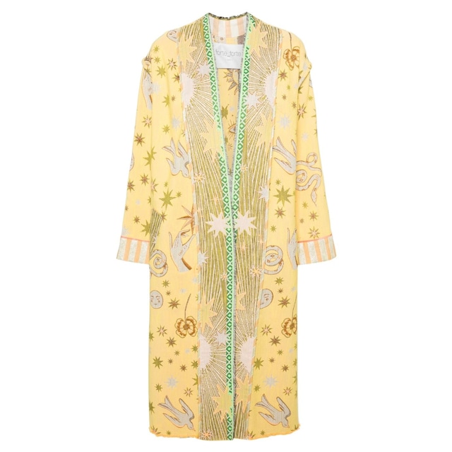 forte_forte　 GOWN COAT　MULTI YELLOW