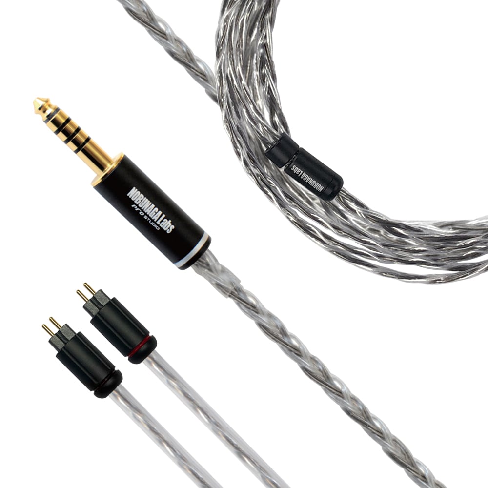 《SALE》ODIN(オーディン) : NOBUNAGA Labs HYBRID:4.4mm5極バランス対応 カスタムIEM2pin対応ハイブリッドリケーブル