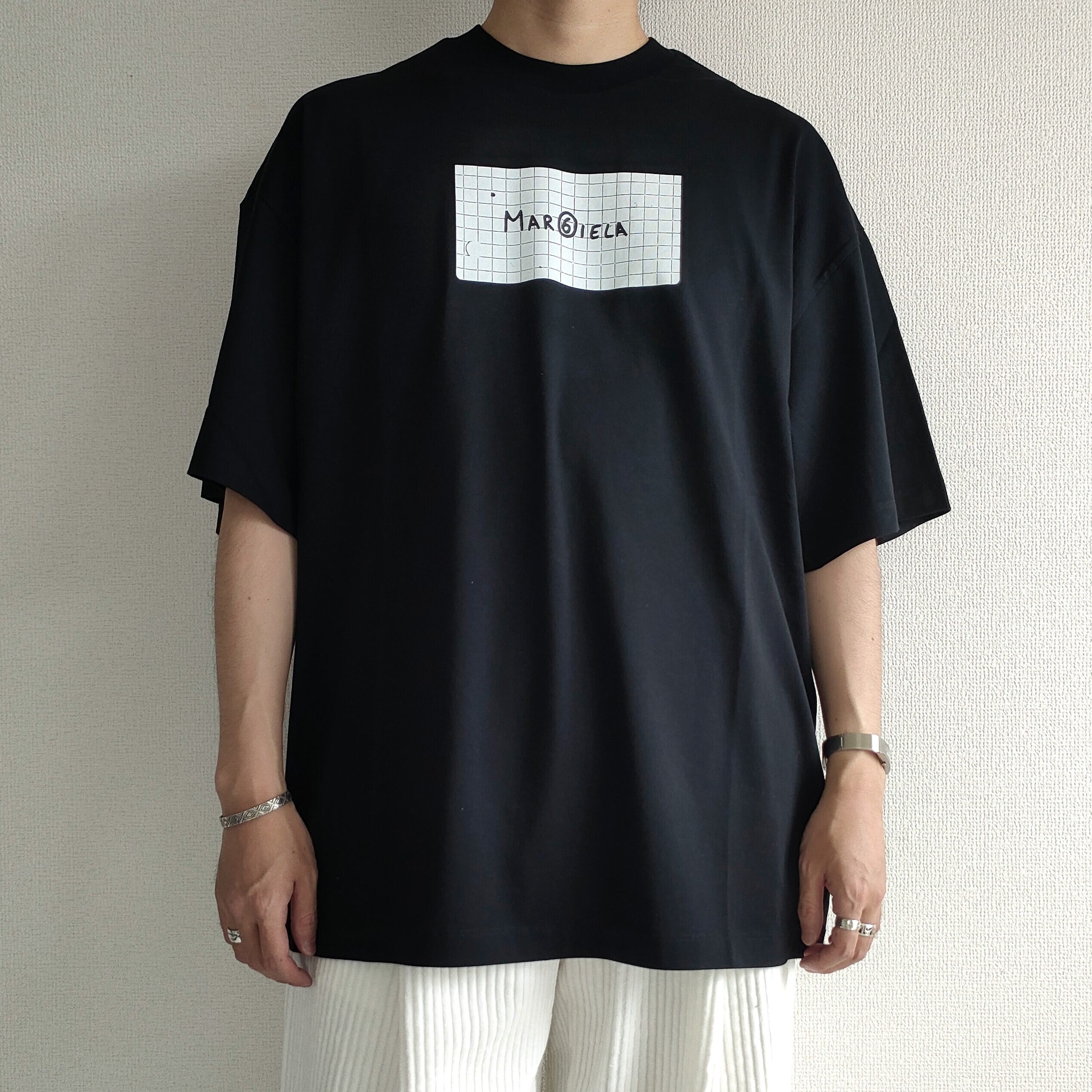 MM6 Maison Margiela】2022SS QUADERNO T-SHIRT (BLACK) | Zou Yilu