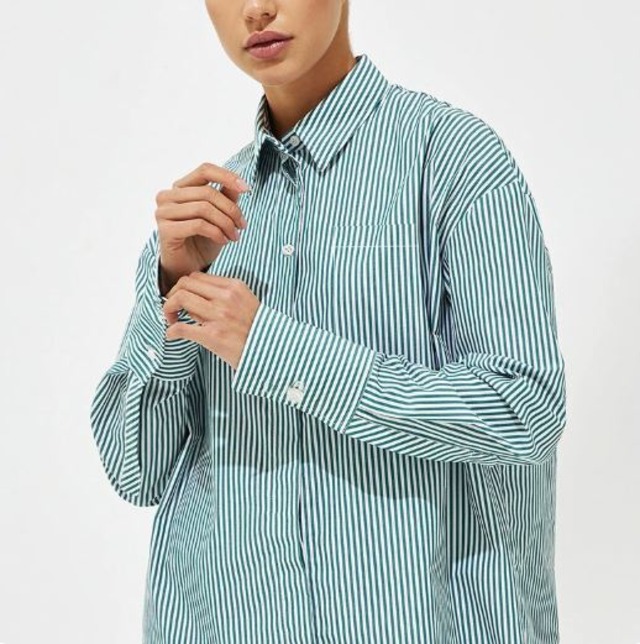 <3カラー>トップス シャツ ストライプ柄  シンプル カジュアル レディース