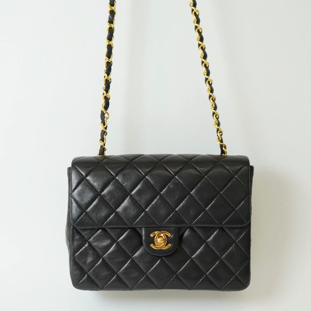 CHANEL シャネル ミニマトラッセ 20 ラムスキン シングルフラップ シングルチェーンバッグ ゴールド金具 1番台