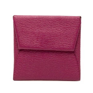 エルメス バスティア コインケース 小銭入れ ローズ パープル シェーブル レディース HERMES 【中古】