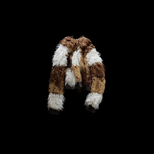 VINTAGE/ Patchwork Shaggy Fur Jacket