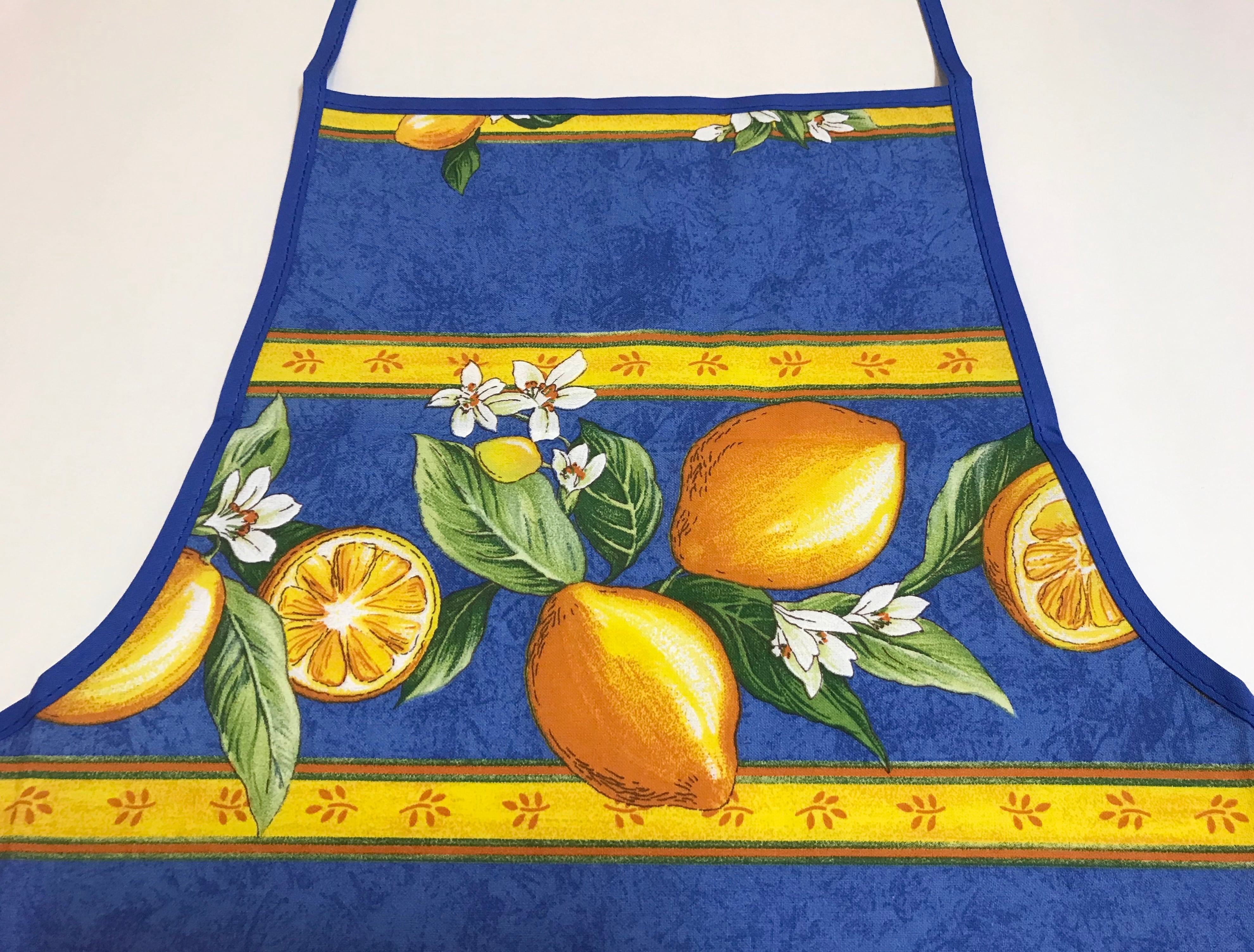 プロヴァンス柄 エプロン（レモン ブルー） | Provence Select