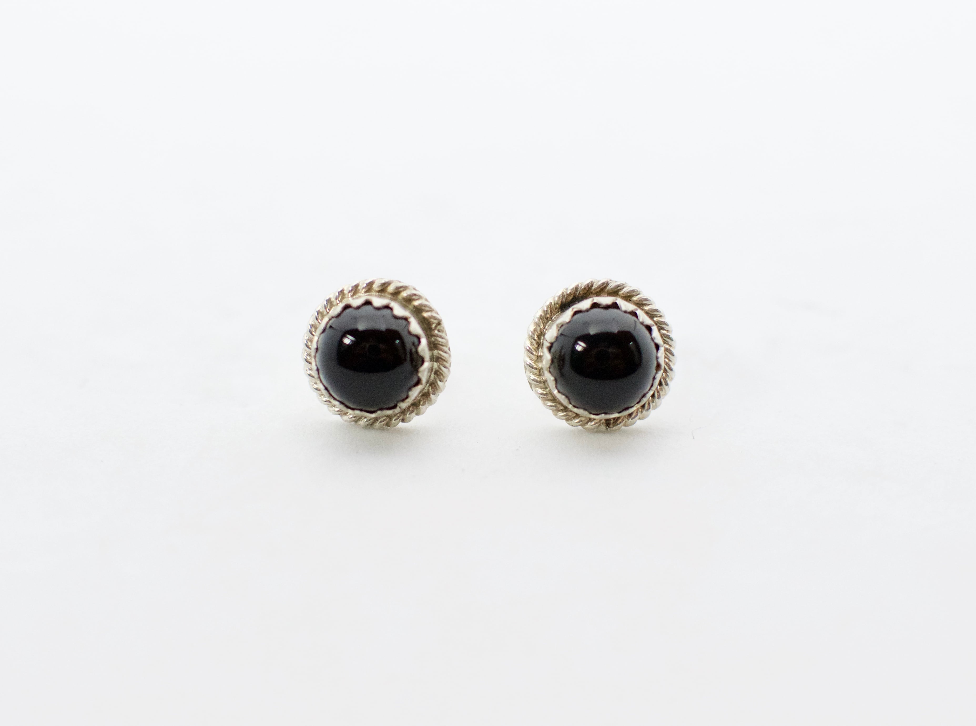 インディアンジュエリー】オニキスのカフリンクス シルバ