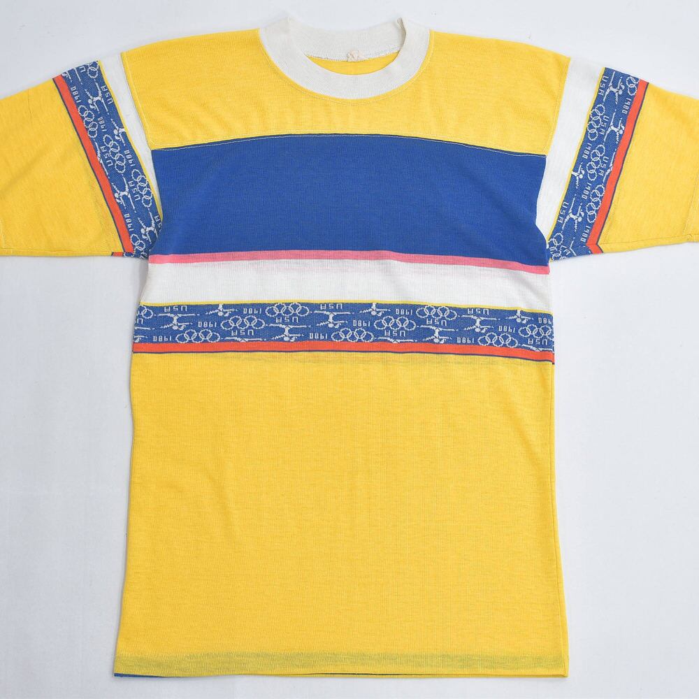 80s Vintage 1980 オリンピック USA 切替デザイン Tシャツ モスクワ