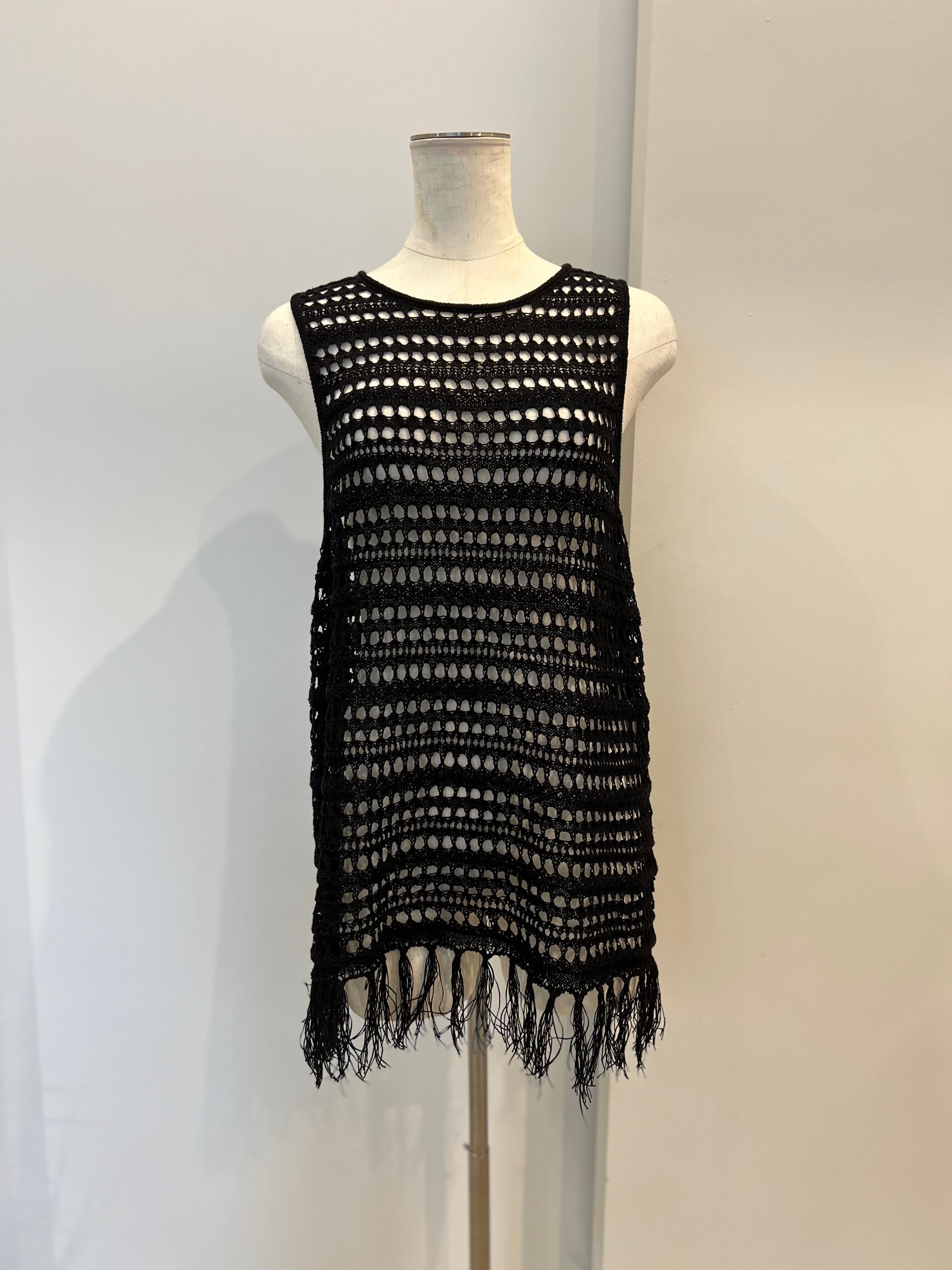 【cafune】メッシュフリンジベスト 525909