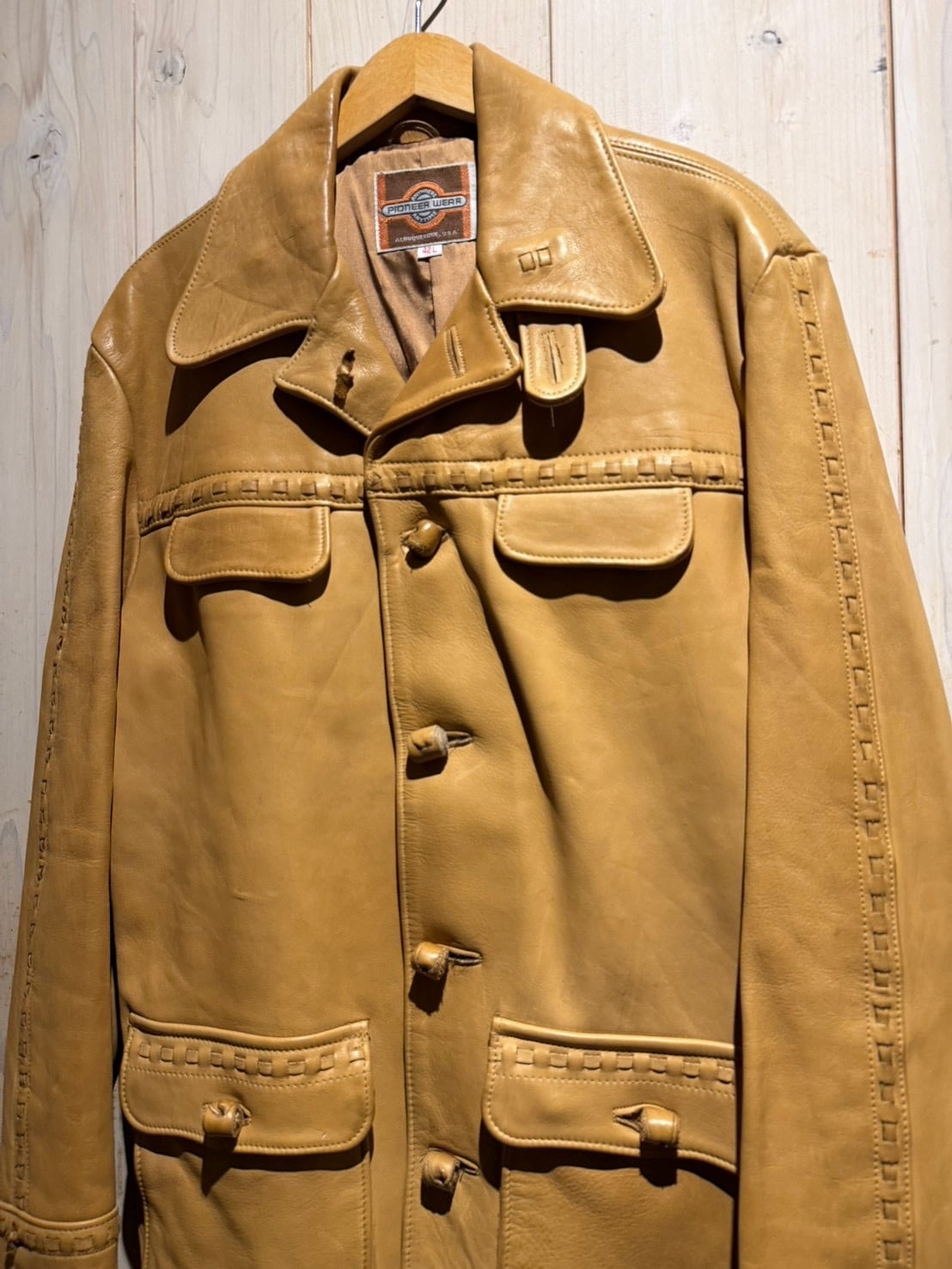 a.k.a.C.a.k.a vintage】70's “Pioneer Wear” Vintage Leather Jacket