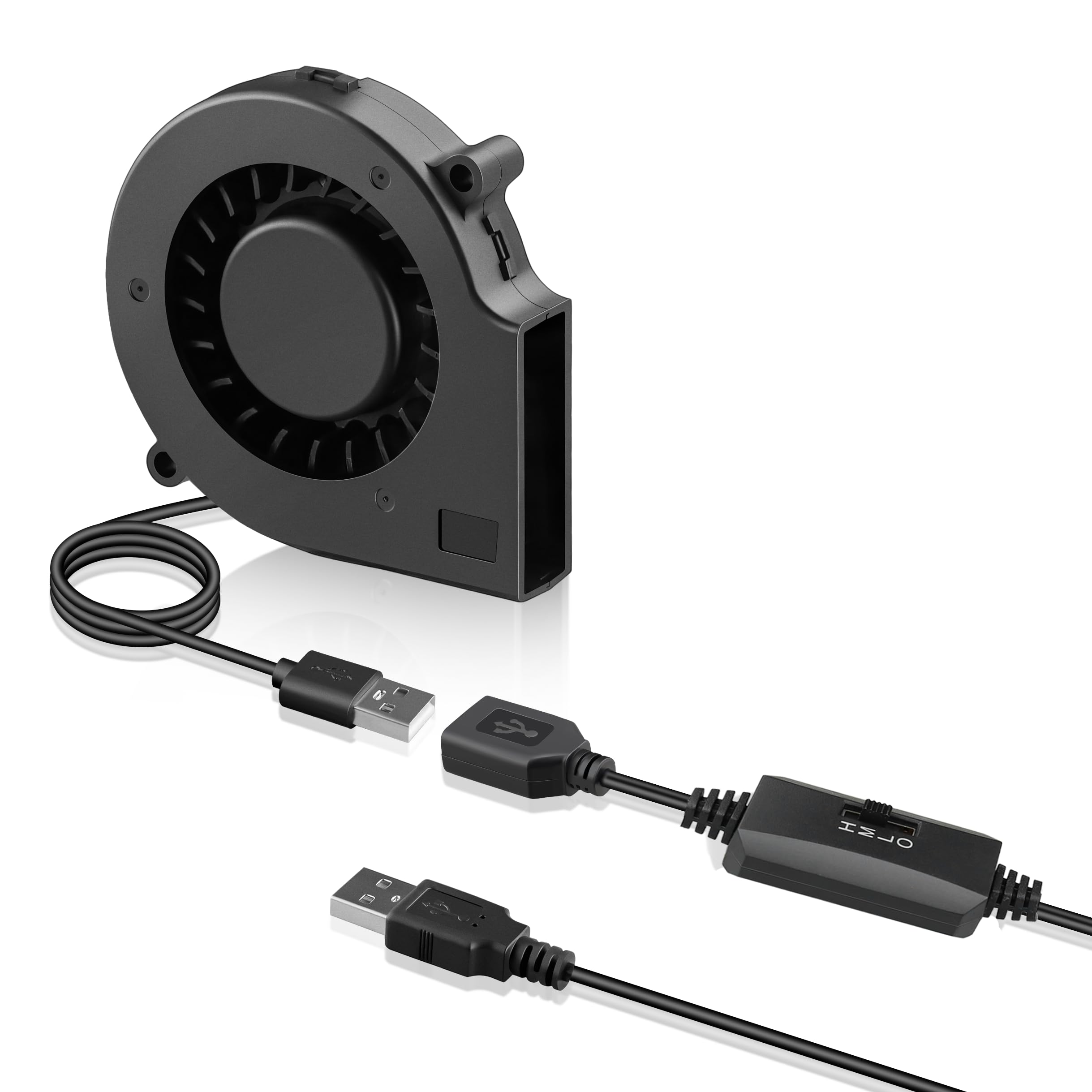 【在庫のみ】GDSTIME 75mmx15mm 5V DC USB ブロワーファンブラシレス冷却ファン DIY FAN 風量調整可 3段階風量調節