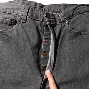 34×30 Levi’s 501 USA 93年 先染め ブラックデニムパンツ リーバイス