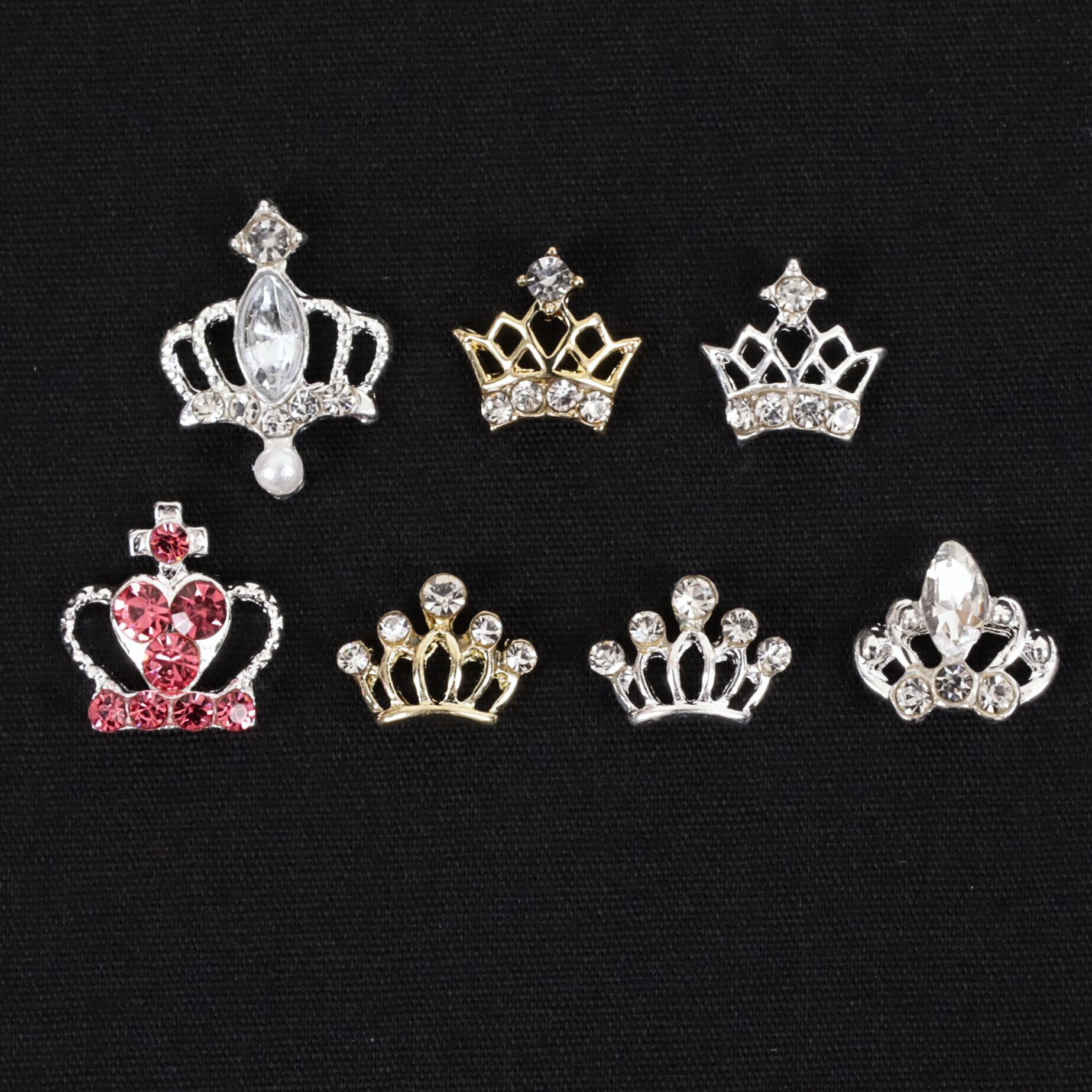 王冠 パーツ 金属 ビジュー イミテーション 02000169 シルバー