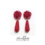 【ご予約品】シンプルフラメンコピアス/イヤリング（レッド）