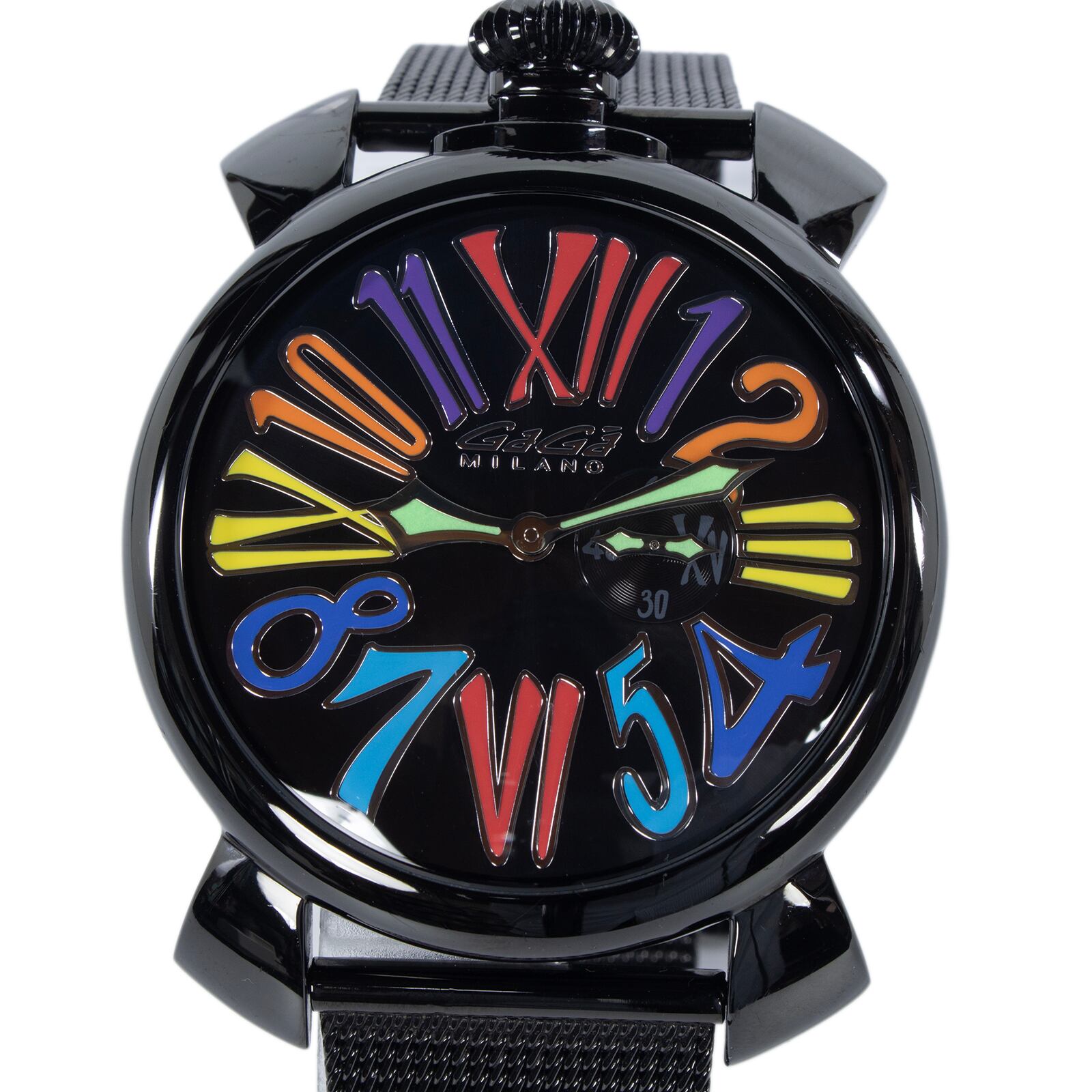 送料無料 ガガミラノ 腕時計 メンズ マヌアーレ スリム46mm 5082.1 黒