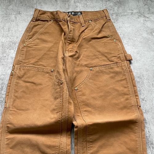 10s USA製 ブラウン ダブルニー Carhartt B01 28×30 詳細写真4