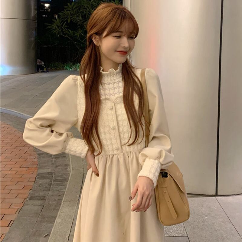 スプリングドレス オータムウィンターウェストスリムスカート ロング 春物 秋物 冬物 萌量不足16167770371