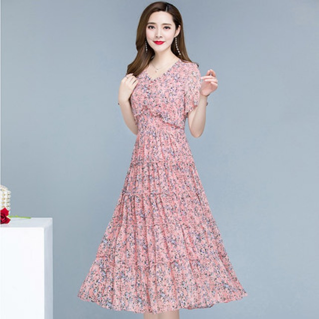 ワンピース レディース 送料無料 2色 ミディアムワンピース ミモレ丈 Vネック レース シフォン 総レース 花柄 フレア 二の腕カバー ゆったり ビッグサイズ 大きいサイズ ゆる マタニティ 楽ちん スリット サイドスリット カジュアル ラフ 体系カバー 着痩せ 無地 レトロ 婦人服 10代 20代 30代 40代 50代 ボックスシルエット Iライン 大人 重ね着 着回し 春服 春 夏服 夏 シンプル お洒落 おしゃれ アジアン エスニック ファッション コーデ スタイル 休日