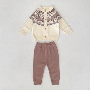 【一部即納】〈80-90size〉欧米風ニットセットアップ